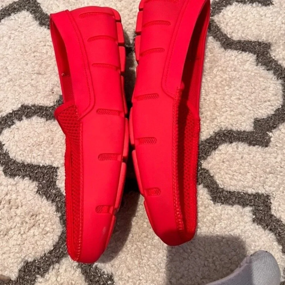 SWIMS Hole Knit Loafers in Red 9 NWOB